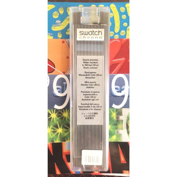 Swatch watch CLOCHER SCJ400 1995 Chrono New Old stock - Picture 9 of 9